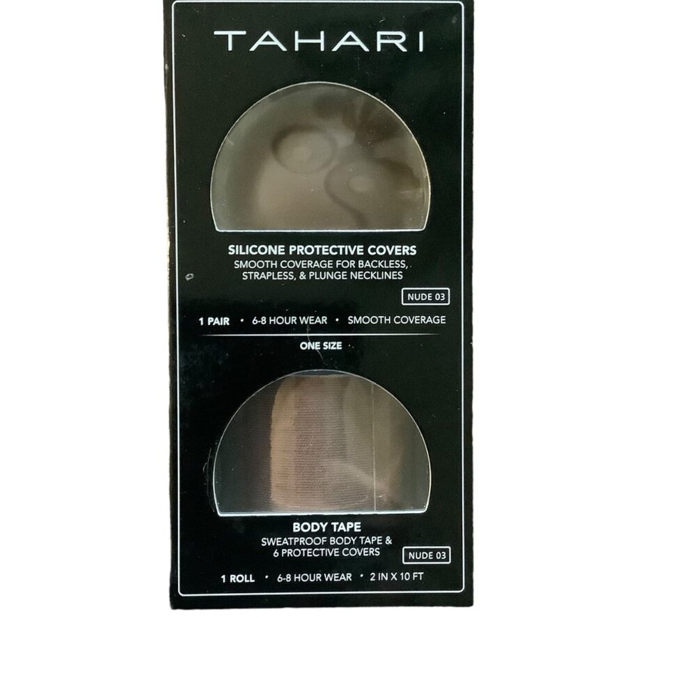 Tahari Silicone Protective Nipple Covers & Body Tape Nude 03 Smooth Coverage NEW